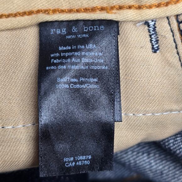 Rag & Bone Dark Wash Cuff Japanese Selvedge Jeans Size 27 - Picture 13 of 14